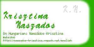 krisztina naszados business card